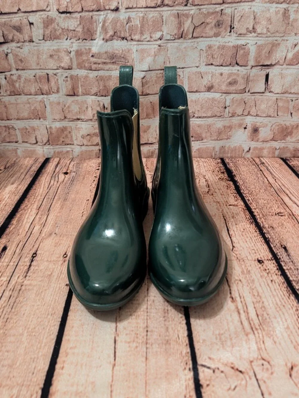 Lauren Ralph Lauren Tally Hunter Green Chelsea Rain Boots Size 6B